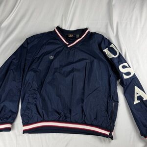 USA Olympics 90’s Navy Windbreaker with USA Sleeve JCPenny